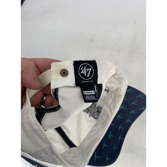 ‘47 Brand Seattle Mariners Dad Hat White Rare Anchor Embroidery - Picture 7 of 7